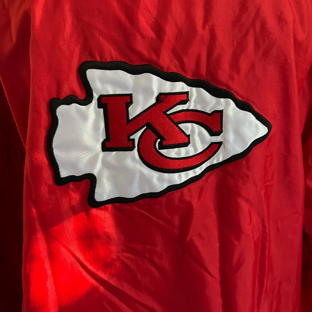 NFL Red and Black Kansas City Chiefs Windbreaker Jacket Vintage - Picture 4 of 7